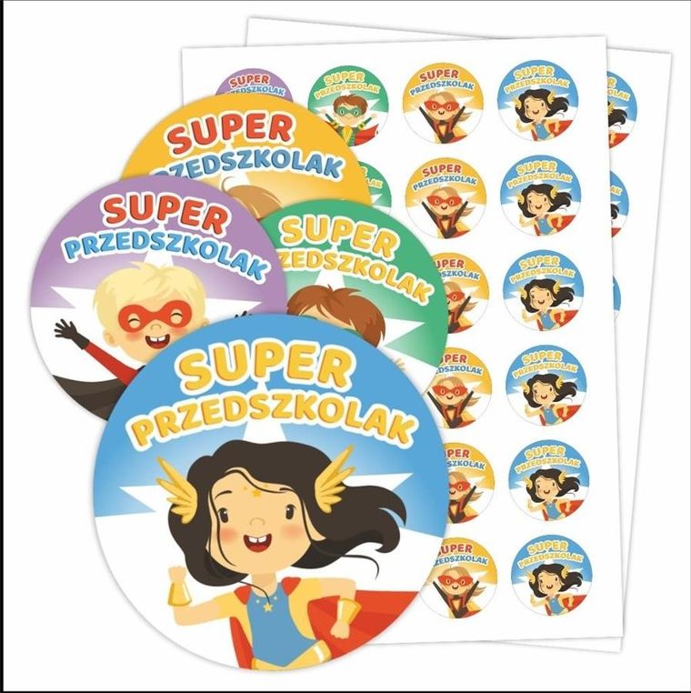LearnHow, naklejki motywacyjne, super przedszkolak