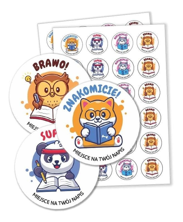 LearnHow, naklejki motywacyjne, szkolne zwierzątka