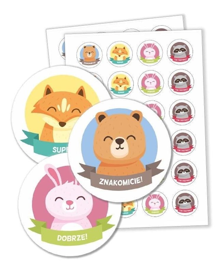 LearnHow, naklejki motywacyjne, zwierzątka