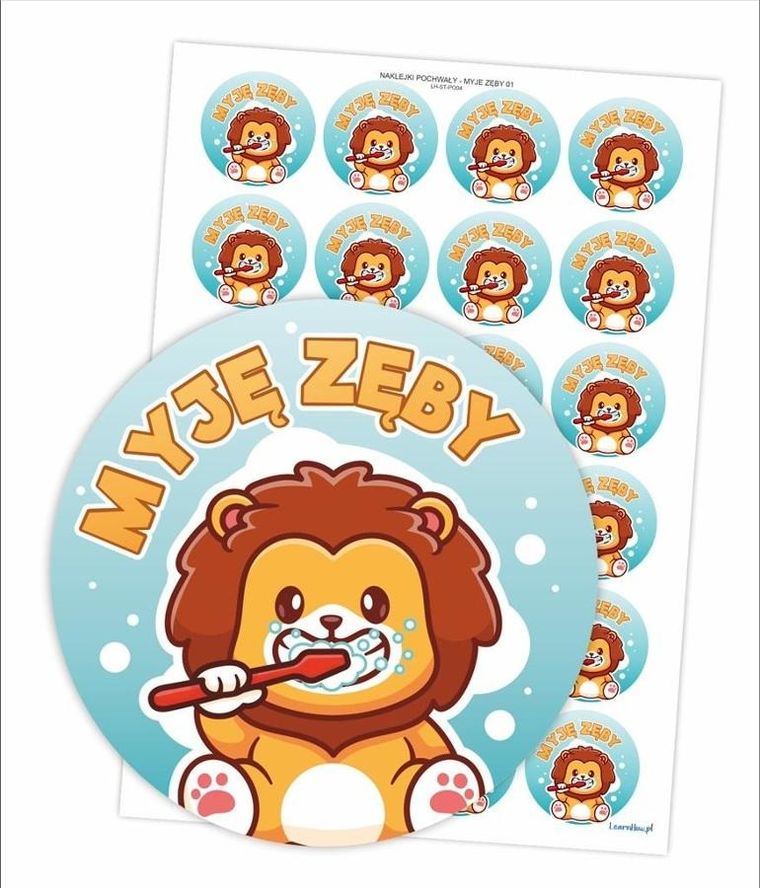 LearnHow, naklejki pochwały, myję zęby