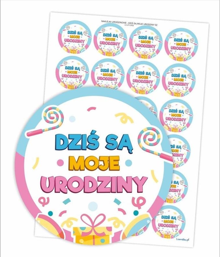 LearnHow, naklejki urodzinowe, dziś są moje urodziny