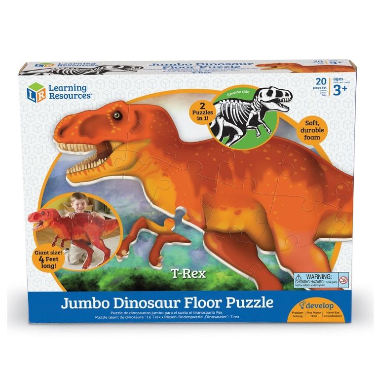 Learning Resources, Dinozaur T-Rex, piankowe puzzle podłogowe