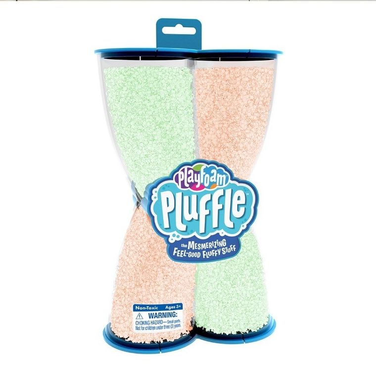 Learning Resources, Playfoam Pluffle, masa piankowa, świecąca w ciemności, 2 kolory