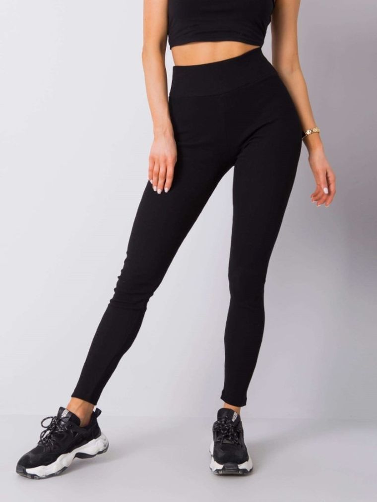 Legginsy damskie, czarne, Basic Feel Good