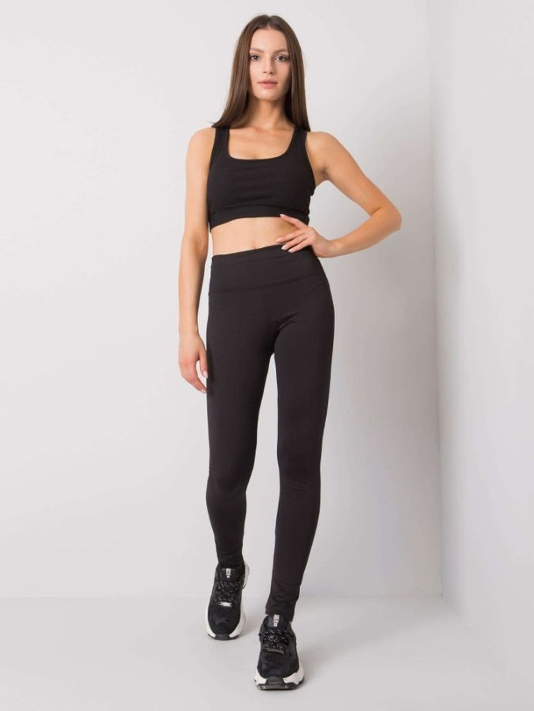 Legginsy damskie, czarne, Ex Moda