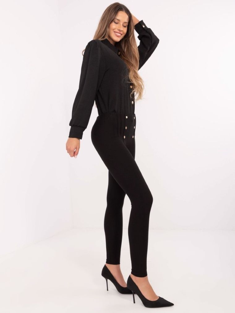 Legginsy damskie, czarne, Jean Louis Francoise