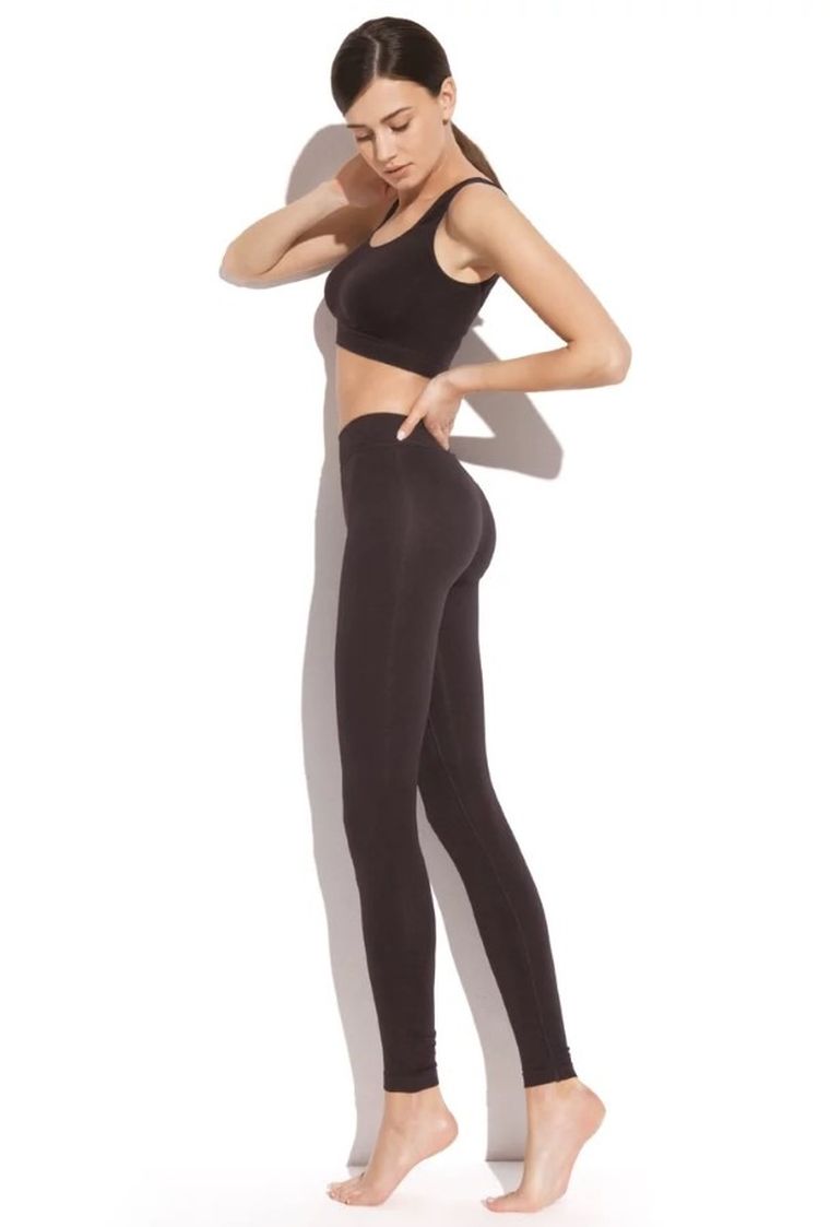 Legginsy damskie, czarne, Leggins Fit, Gatta