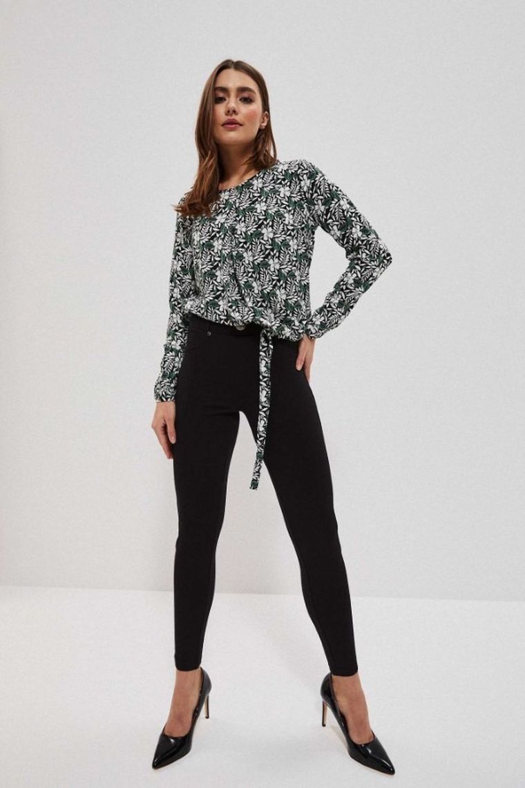 Legginsy damskie, czarne, Moodo