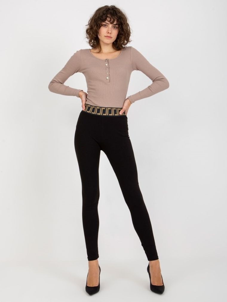 Legginsy damskie, czarne, Relevance
