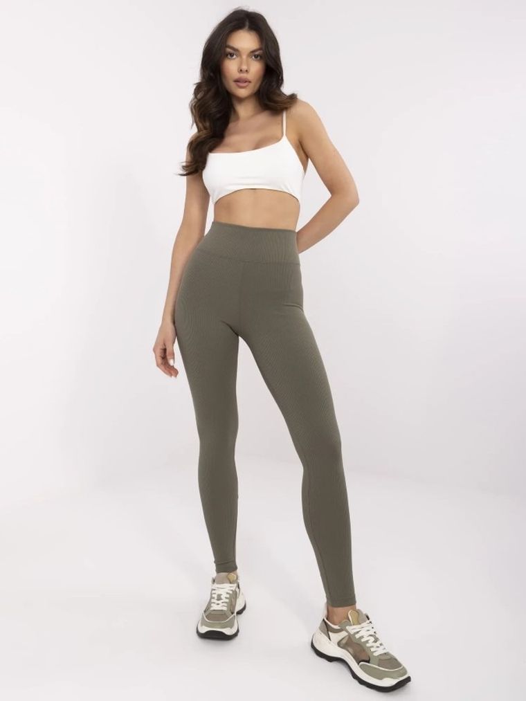 Legginsy damskie, khaki, Relevance