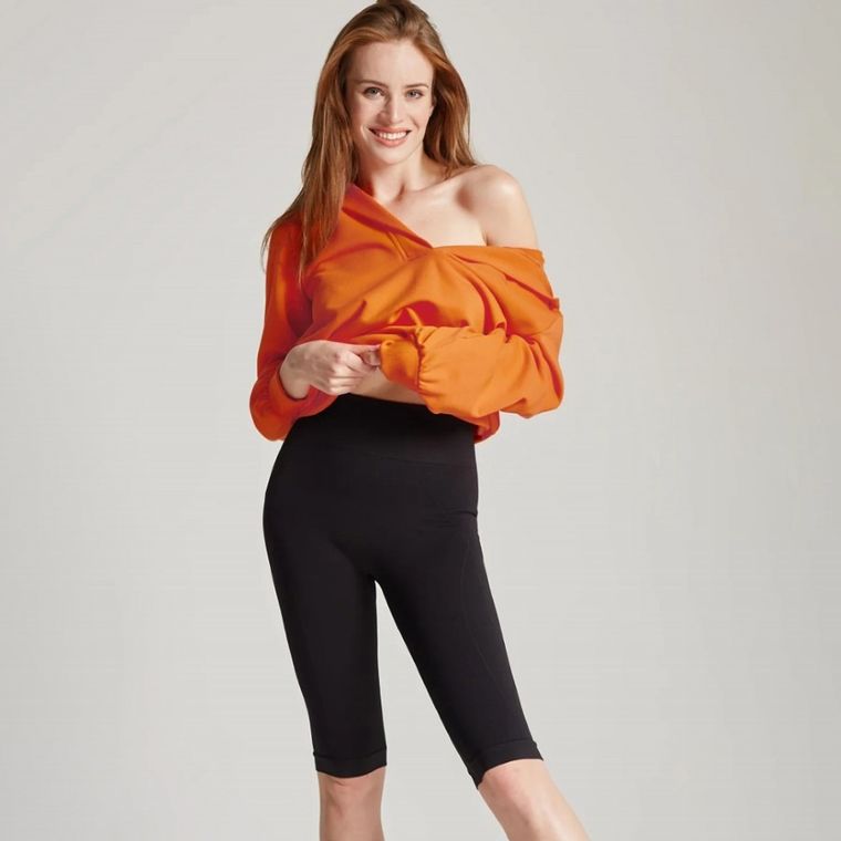 Legginsy damskie, kolarki, czarne, Mirella, Gatta