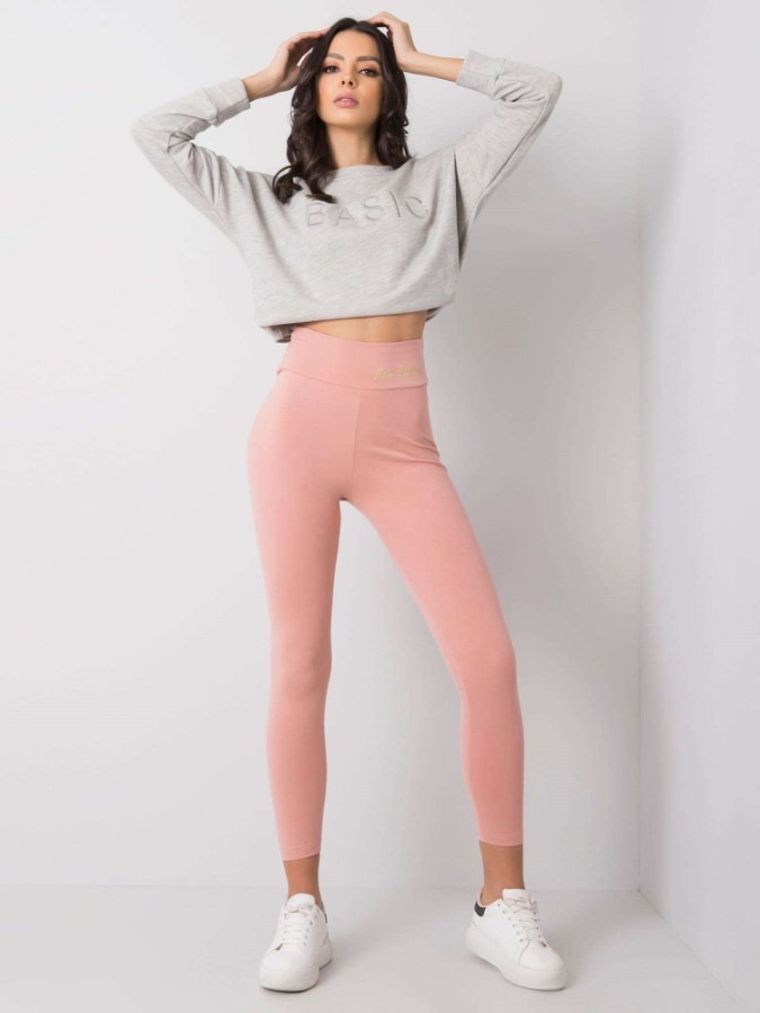 Legginsy damskie, różowe, Rue Paris