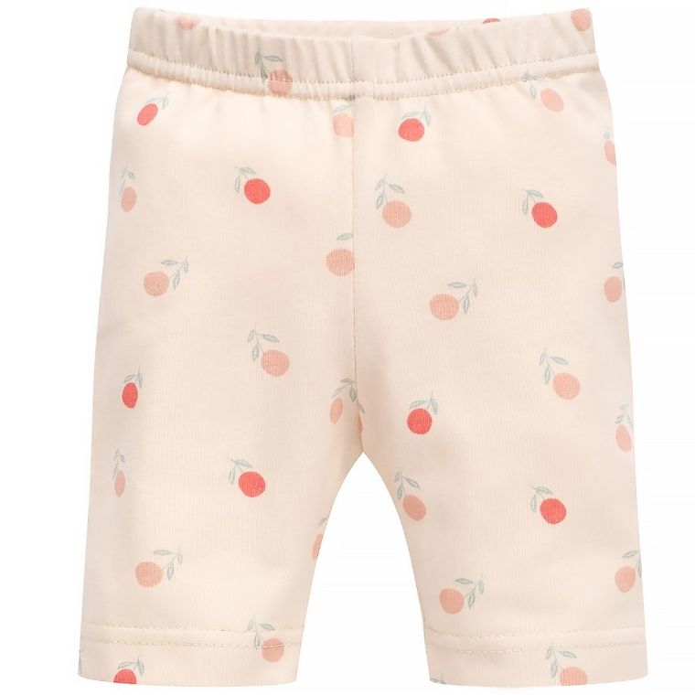 Legginsy dziewczęce 3/4, beżowe, Summer Garden, Pinokio