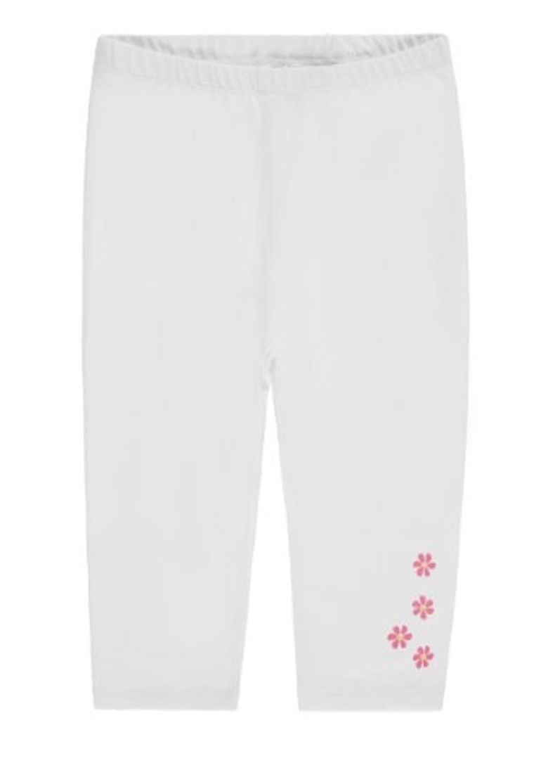 Legginsy dziewczęce, białe, kwiatki, Tom Tailor