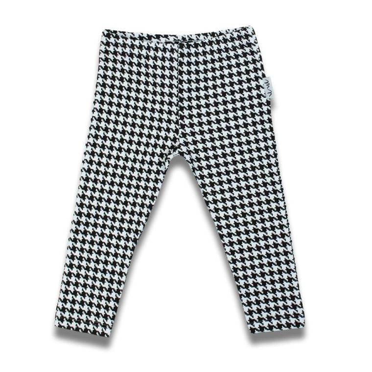 Legginsy dziewczęce, biało-czarne, Nicol