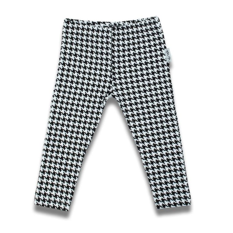 Legginsy dziewczęce, biało-czarne, Nicol