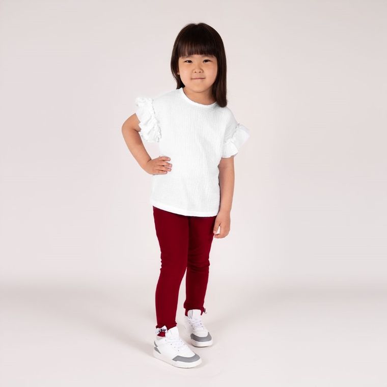 Legginsy dziewczęce, bordowe, Nicol