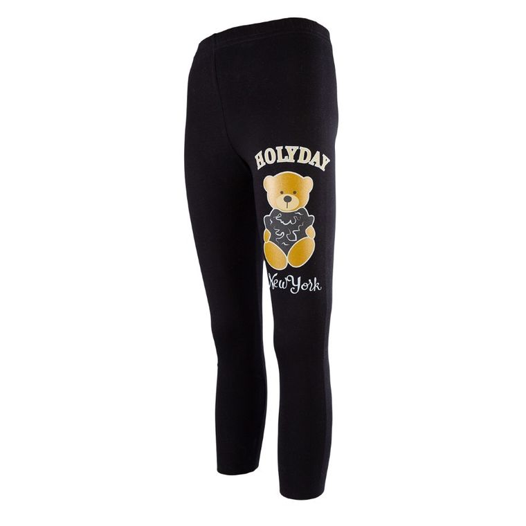 Legginsy dziewczęce, czarne, Tup tup