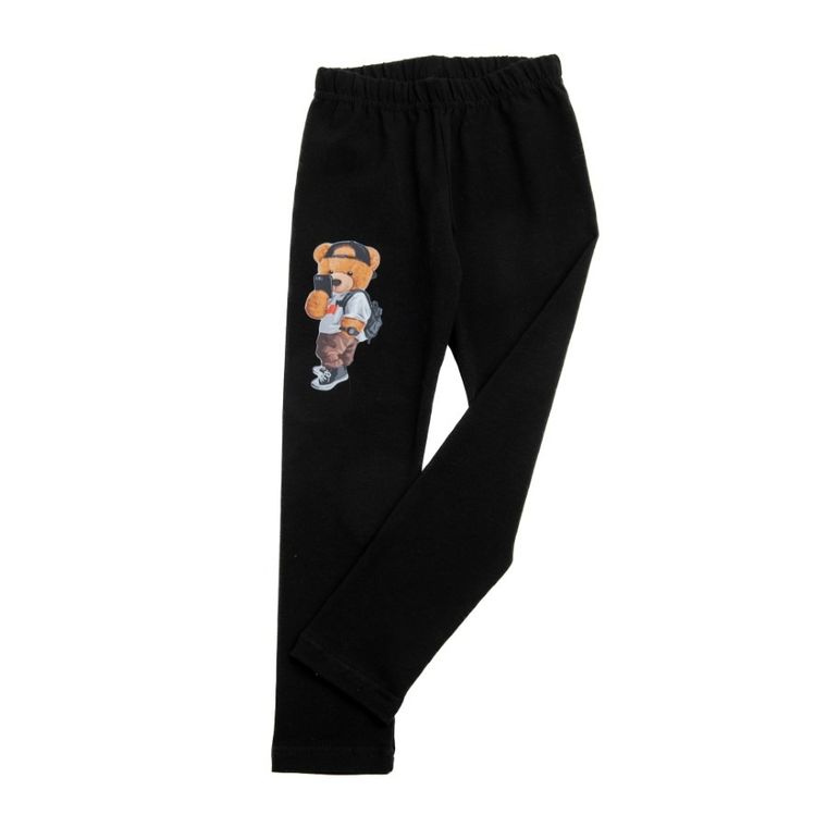Legginsy dziewczęce, czarne, Tup Tup