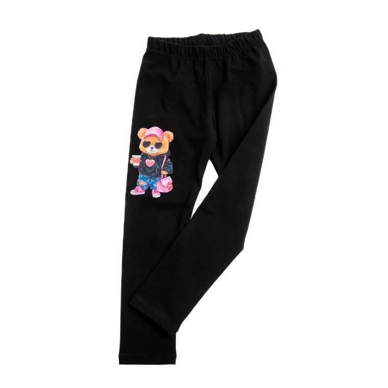Legginsy dziewczęce, czarne, Tup Tup