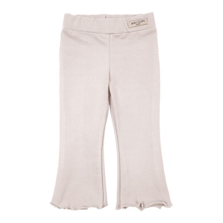 Legginsy dziewczęce, dzwony, beżowe, Eevi