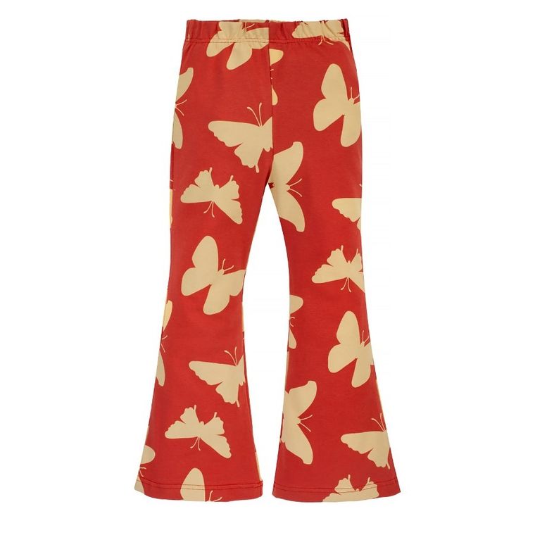 Legginsy dziewczęce, dzwony, czerwone, Pinokio