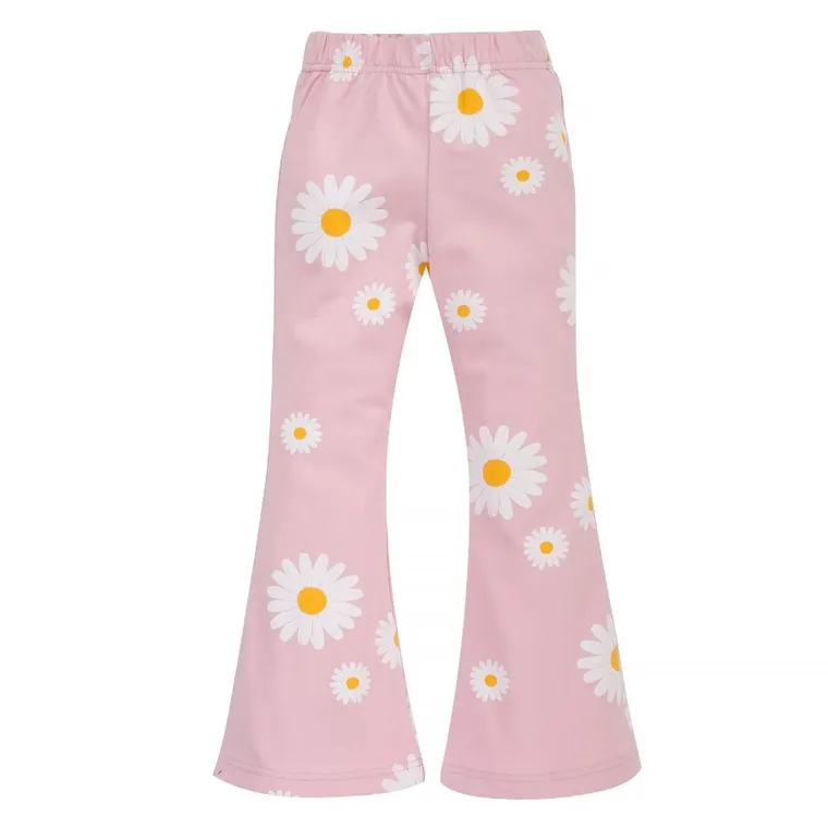 Legginsy dziewczęce, dzwony, różowe, Pinokio