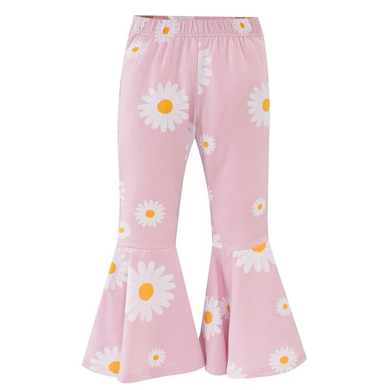 Legginsy dziewczęce, dzwony, różowe, Pinokio