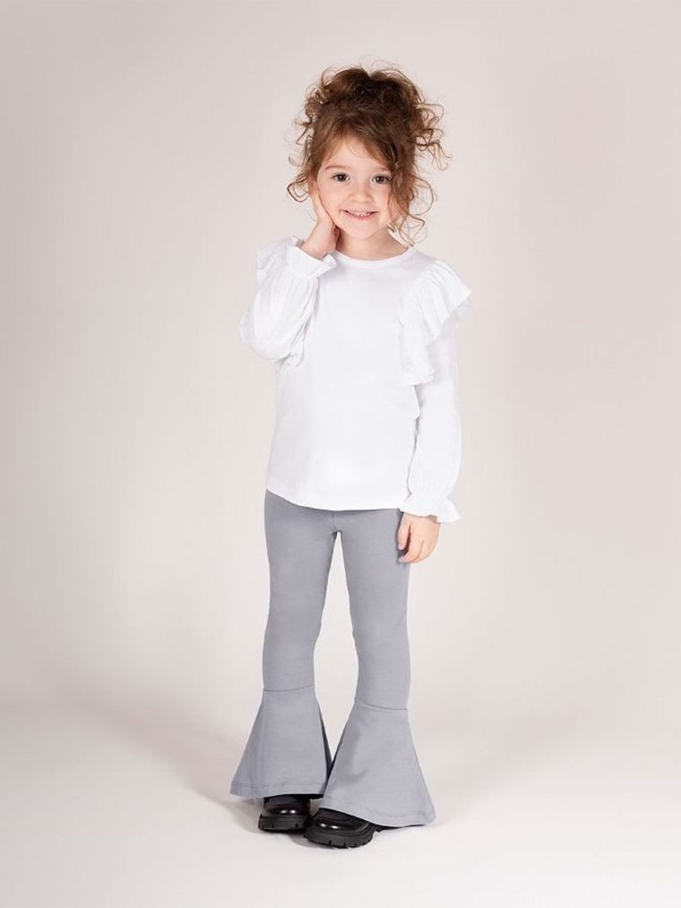Legginsy dziewczęce, dzwony, szare, Nicol