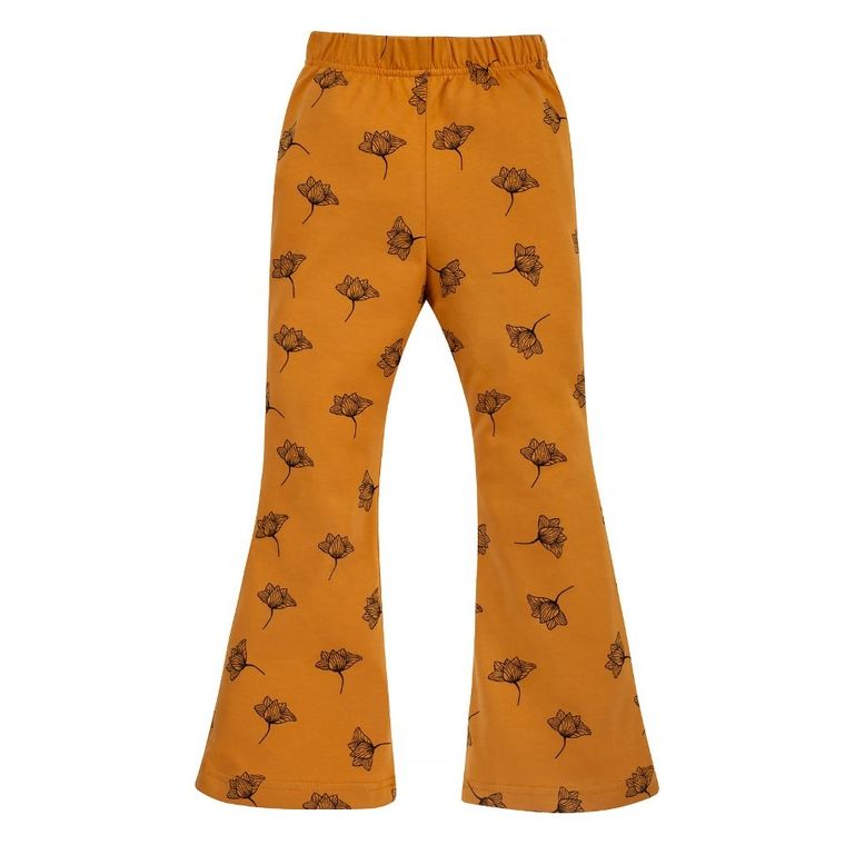 Legginsy dziewczęce, dzwony, żółte, Pinokio