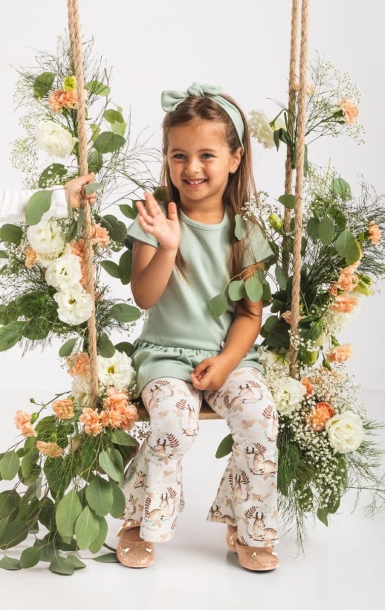 Legginsy dziewczęce, ecru, Nicol