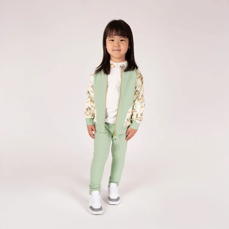 Legginsy dziewczęce, jasnozielone, Nicol