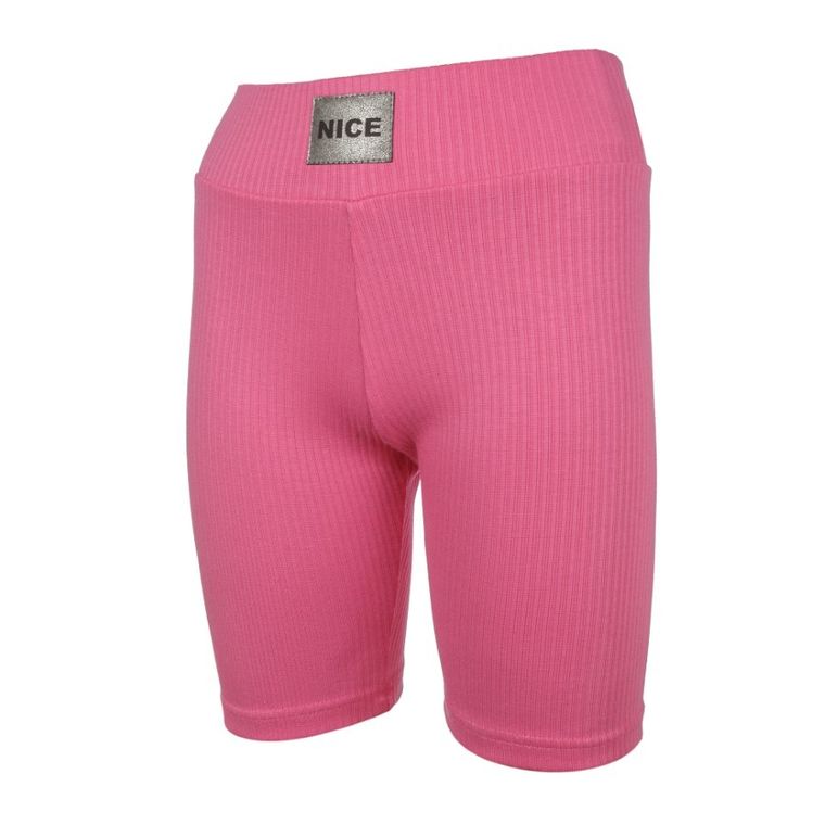 Legginsy dziewczęce, kolarki, prążkowane, różowe, Tup Tup