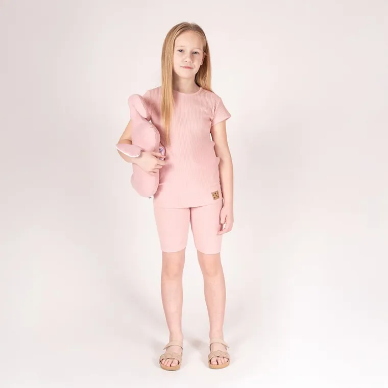 Legginsy dziewczęce, kolarki, różowe, Nicol