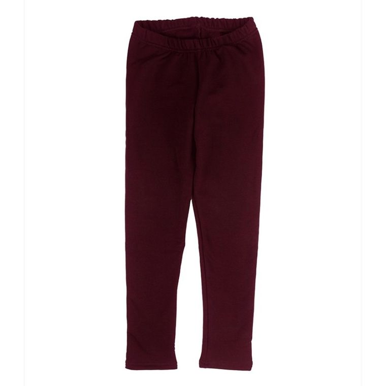 Legginsy dziewczęce, ocieplane, bordowe,Tup Tup