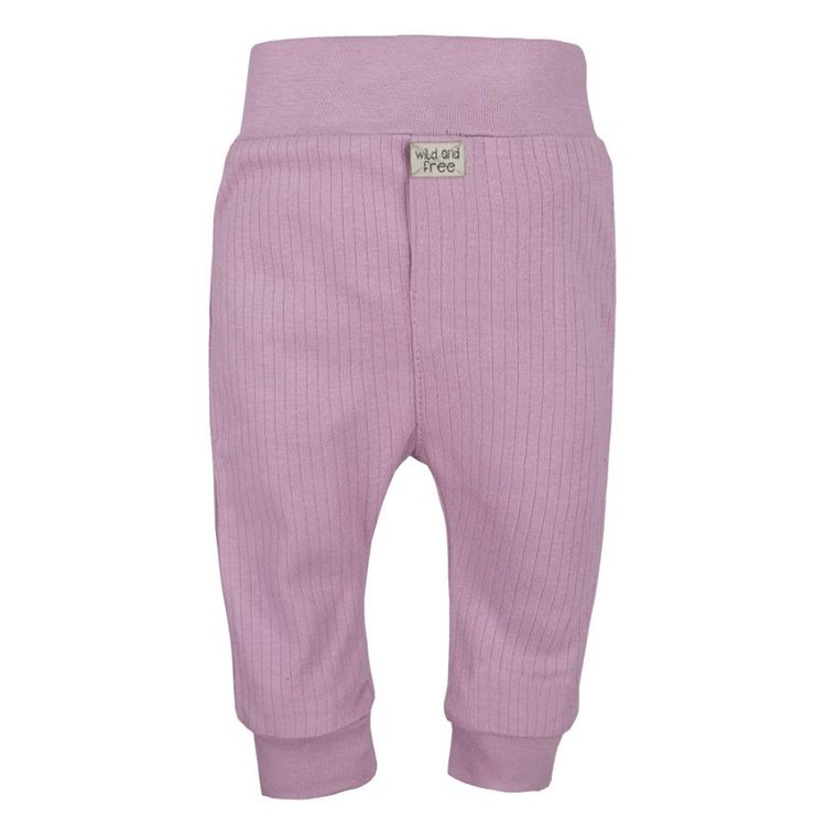 Legginsy dziewczęce, prążkowane, fioletowe, Eevi