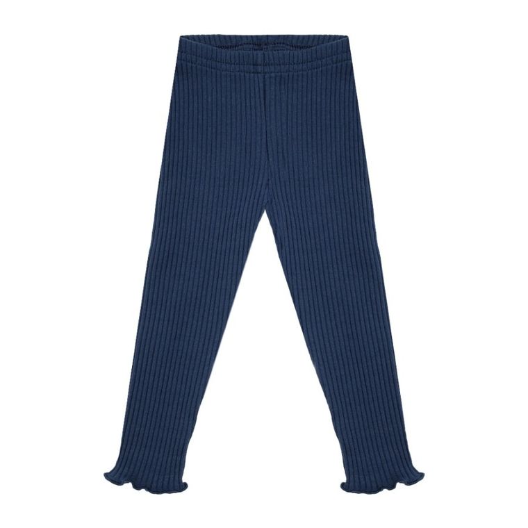 Legginsy dziewczęce, prążkowane, granatowe, Nicol