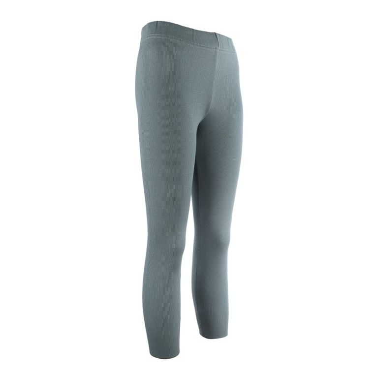 Legginsy dziewczęce, prążkowane, khaki, Tup Tup