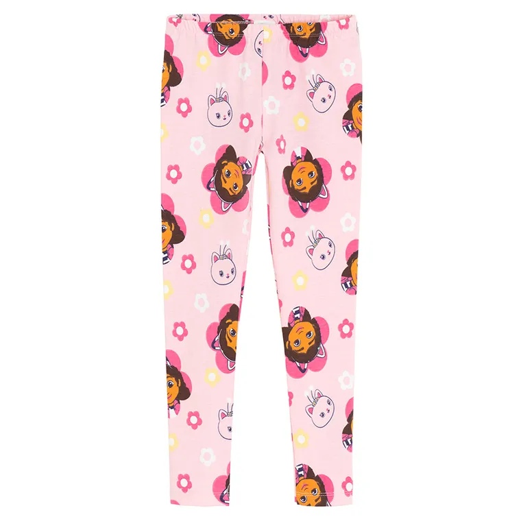 Legginsy dziewczęce, różowe, Koci Domek Gabi, Licence Brand