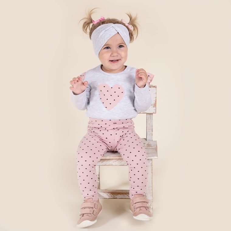 Legginsy dziewczęce, różowe, Nicol