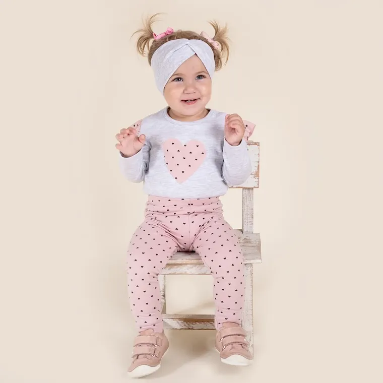 Legginsy dziewczęce, różowe, Nicol