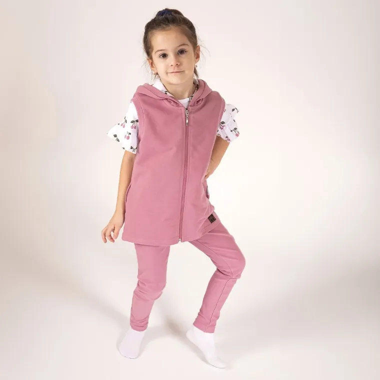 Legginsy dziewczęce, różowe, Nicol