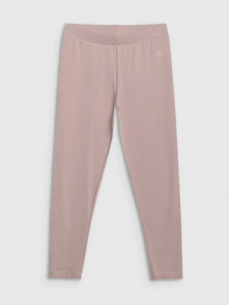 Legginsy dziewczęce, slim, beżowe, 4F