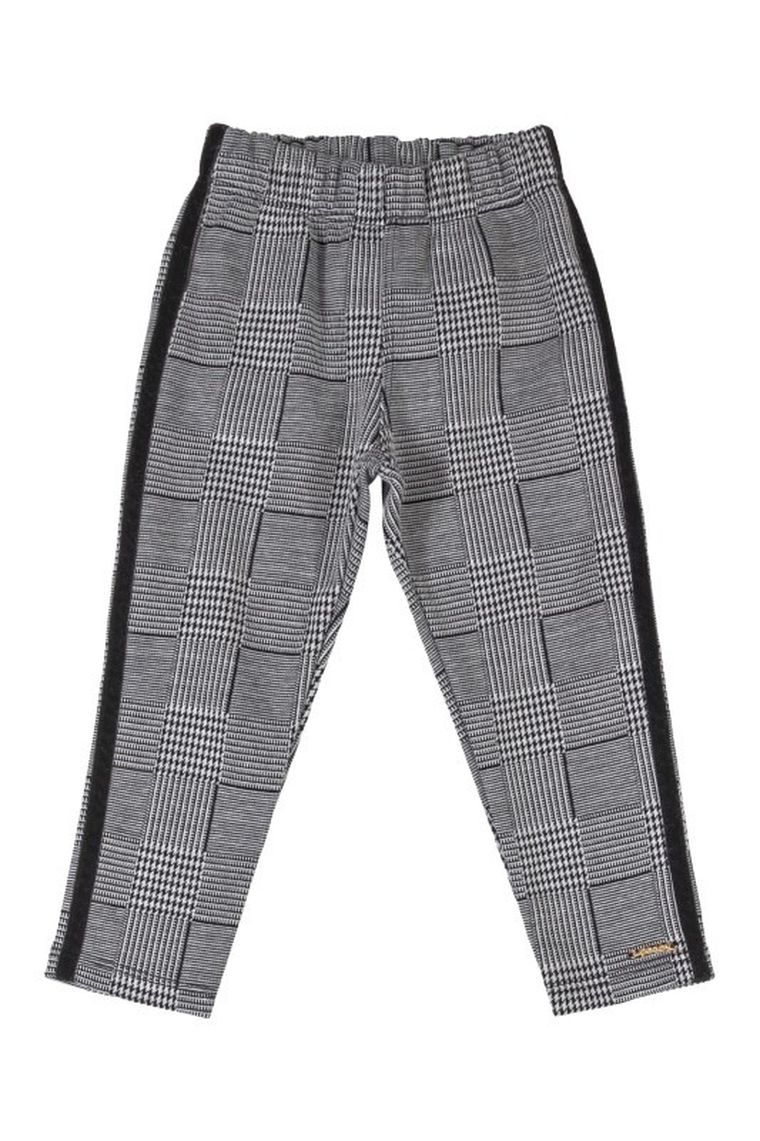 Legginsy dziewczęce, szare, kratka, Up Baby