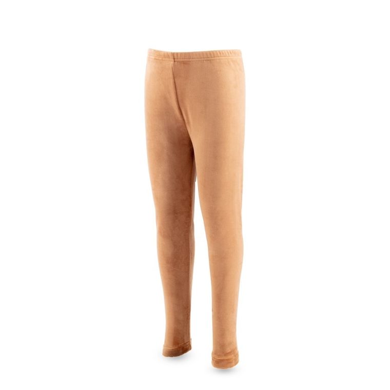 Legginsy dziewczęce, welurowe, brązowe, Tup Tup