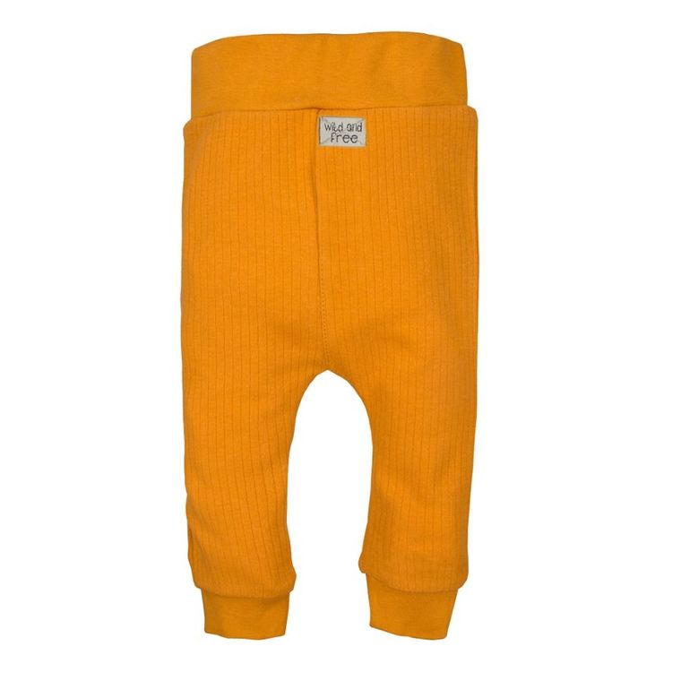 Legginsy niemowlęce, prążkowane, żółte, Eevi