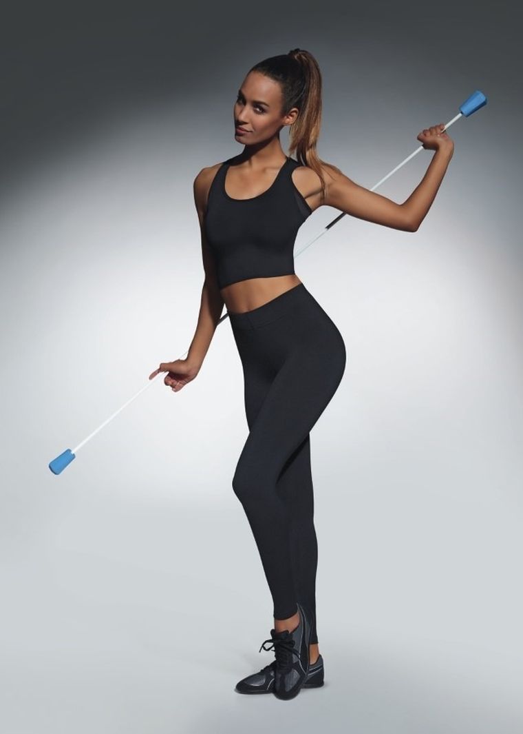 Legginsy sportowe damskie, czarne, Bas Black