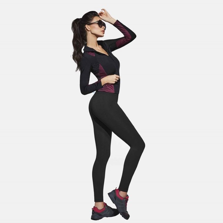 Legginsy sportowe damskie, czarne, Bas Black
