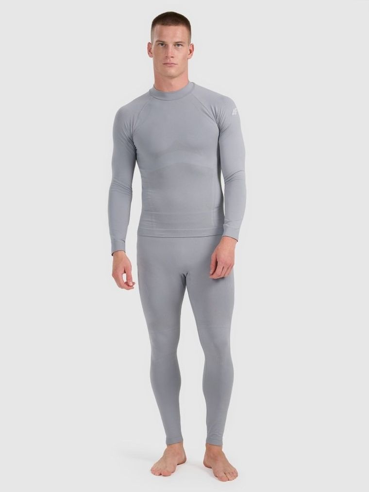Legginsy termoaktywne męskie, szare, 4F