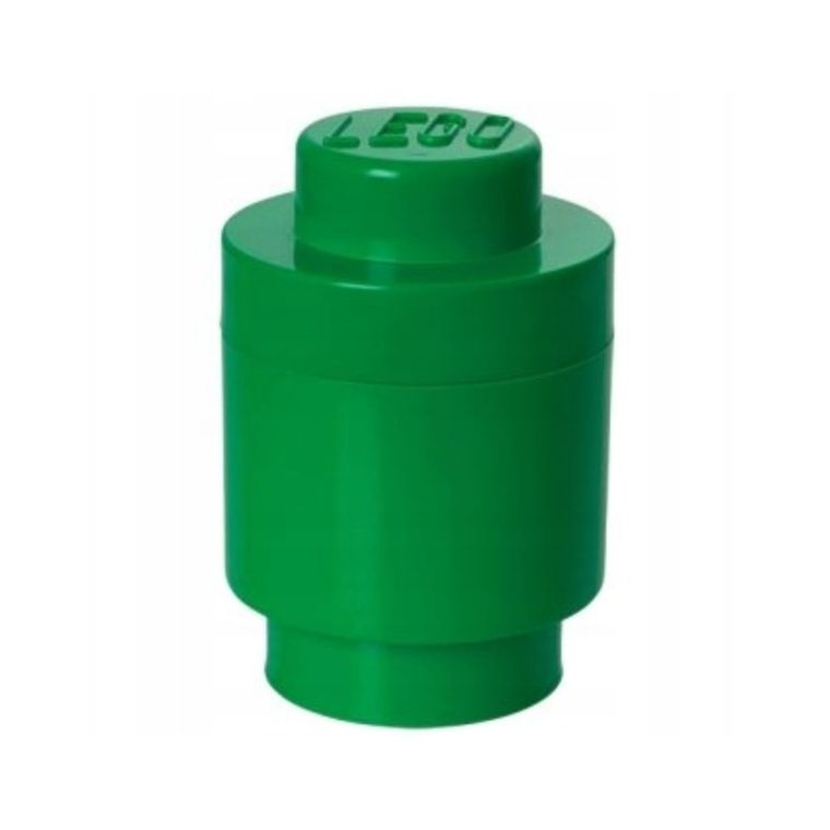 LEGO, Brick 1, okrągły pojemnik klocek, zielony